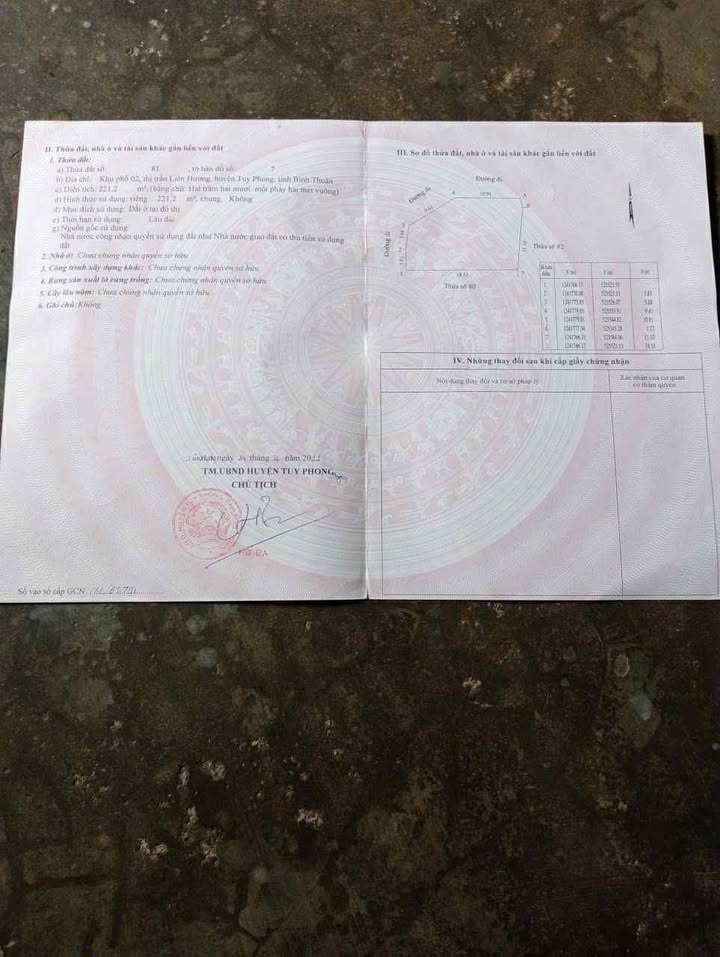 Đất Sổ Hồng Riêng 221m² Tại Liên Hương, Bình Thuận - Giá 1.2 Tỷ