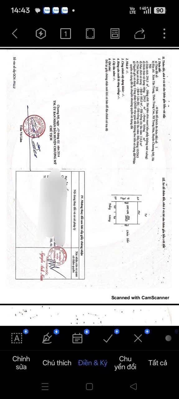 Đất nền Chương Mỹ 294m² - Mặt tiền 18m, Sổ đỏ, Giá đầu tư