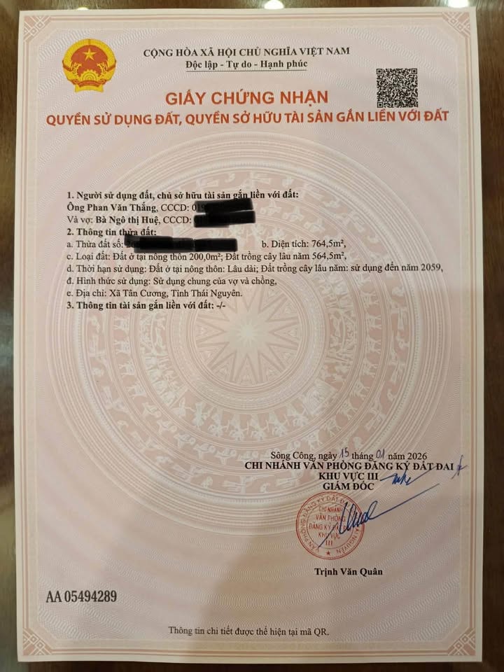 Bán Đất Vườn 1650m² Xã Tân Cương, TP. Thái Nguyên - Đường Rộng Ô Tô Tránh