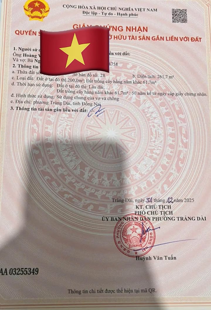 Đất nền Long Thành 200m² giá 3.2 tỷ - Sổ đỏ chính chủ!