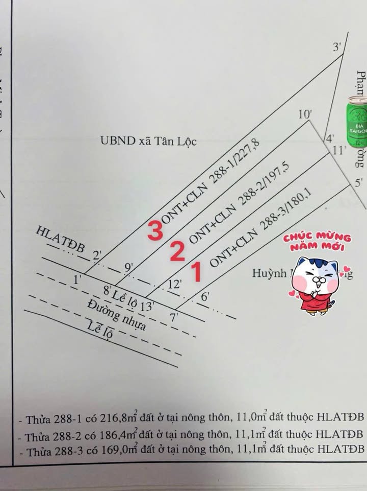 Đất Vĩnh Long 180m² - Mặt tiền lộ nhựa, sát KCN Hoà Phú - 490 triệu