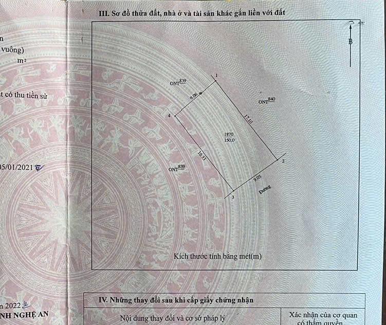 Bán đất Nghi Thái, Vinh 150m² Hướng Đông Nam - Sổ đỏ sẵn sàng