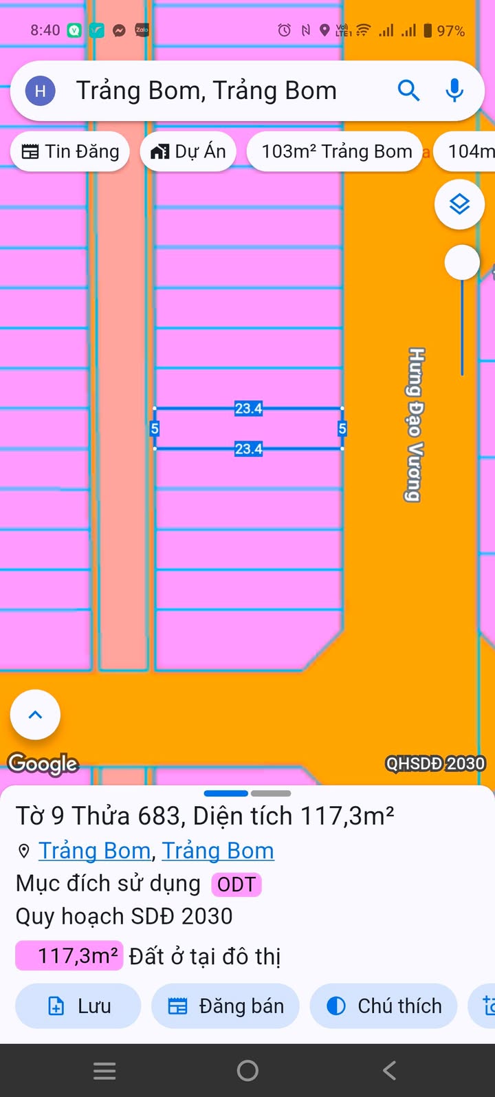 Đất Nền Trảng Bom 115m² Sổ Riêng - Giá 2 Tỷ XXX Triệu