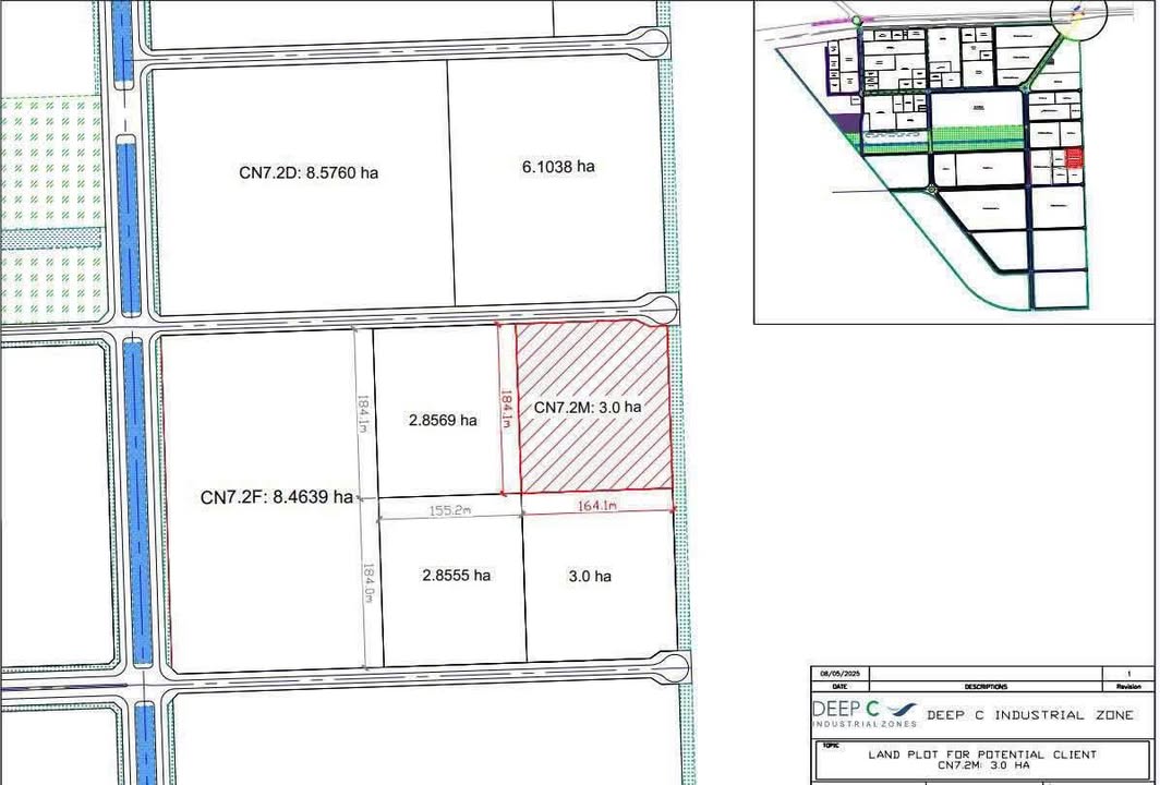 Đất Công Nghiệp 30.000m² Deep C Hải Phòng - Sổ Đỏ Sẵn Sàng, Ưu Đãi Thuế 4-9 Năm