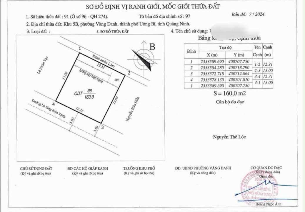 Đất nền Vàng Danh Uông Bí 160m² - Đường to ô tô, xây dựng tự do!