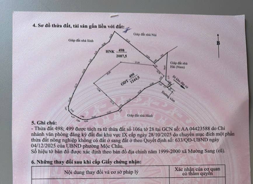 Đất nền Mường Sáng, Mộc Châu 5800m² - Tiềm năng tăng giá vượt trội!