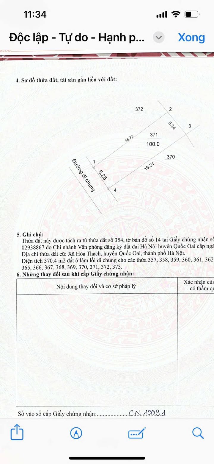 Đất nền 100m² Hòa Thạch, Quốc Oai - Xây dựng tự do!