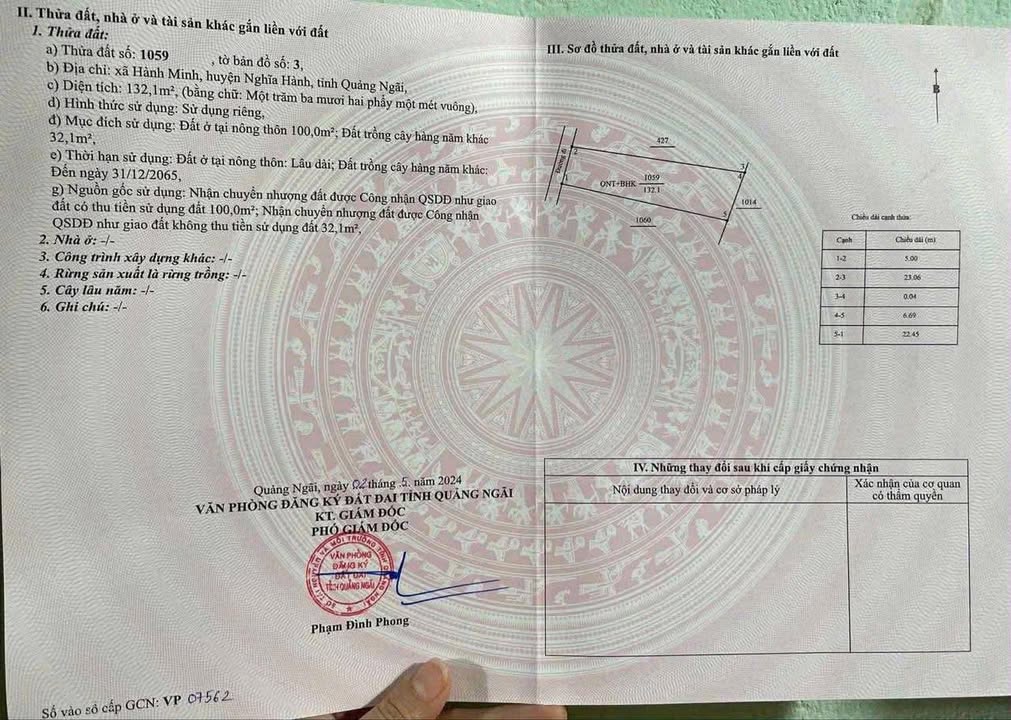 Đất Nền 120m² Thị Trấn Chợ Chùa, Nghĩa Hành - Nở Hậu, Giá Tốt