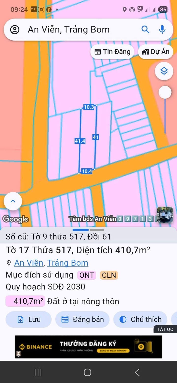 Đất Vàng Đồng Nai 410m² Mặt Tiền Nhựa, Sẵn Sổ Hồng - Giá Đầu Tư 2.45 Tỷ