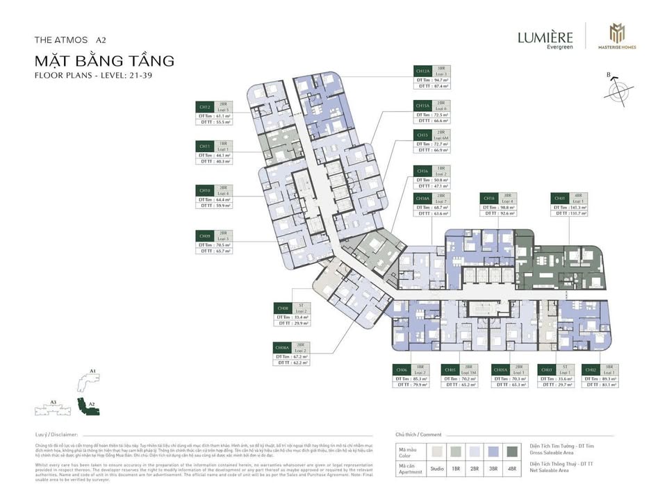 Căn hộ Lumière Evergreen 47m² - Tầng trung view pháo hoa, giá 5.45 tỷ