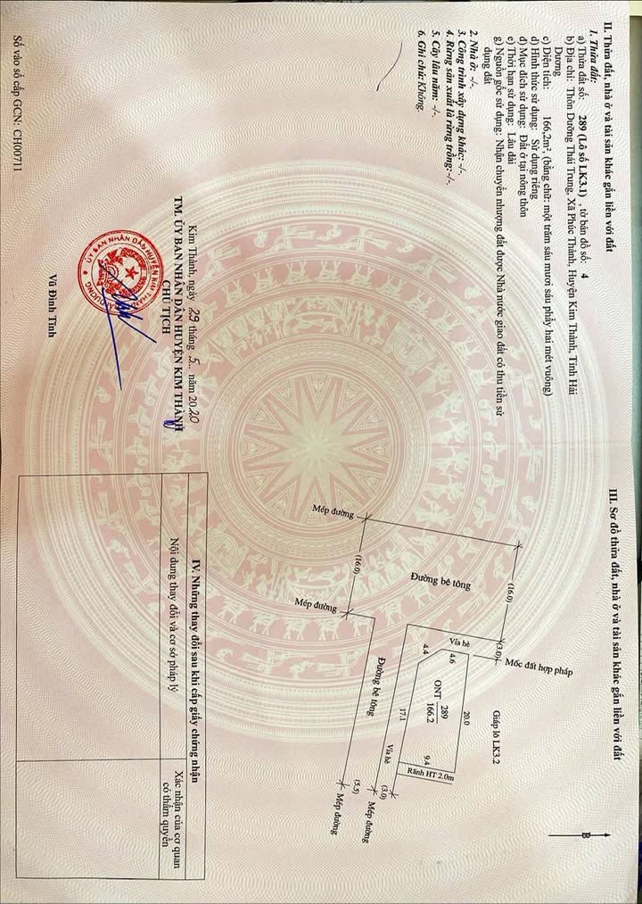 Đất nền LK3 Lô 1 Đấu giá Phúc Thành - Hải Dương: Góc đẹp 166m², trục đường đôi