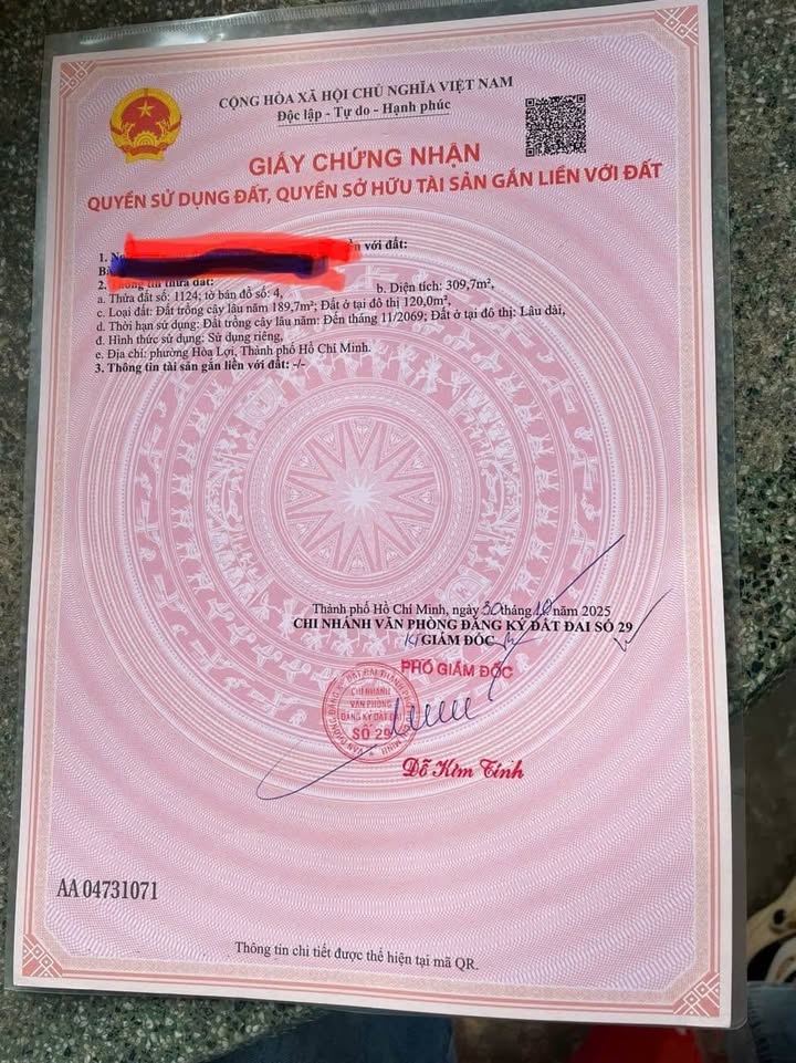 Đất nền Hòa Lợi, Bến Cát 309.7m² - Xây dựng tự do!