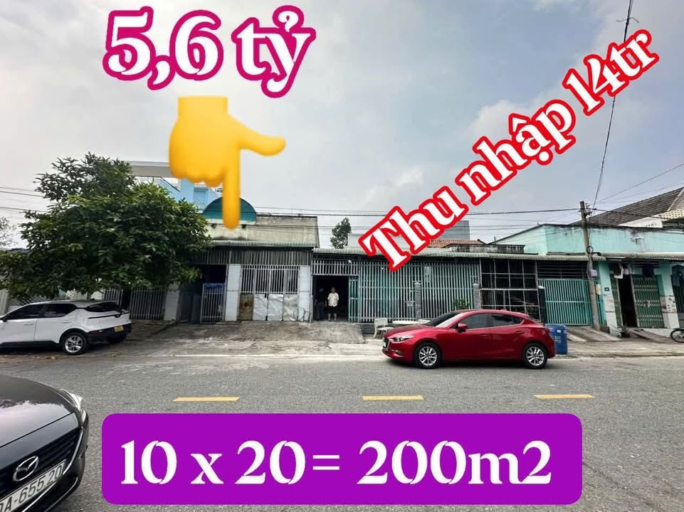 Nhà trọ 200m² TP Thủ Dầu Một - Dòng tiền 14tr/tháng, Giá 5.6 tỷ