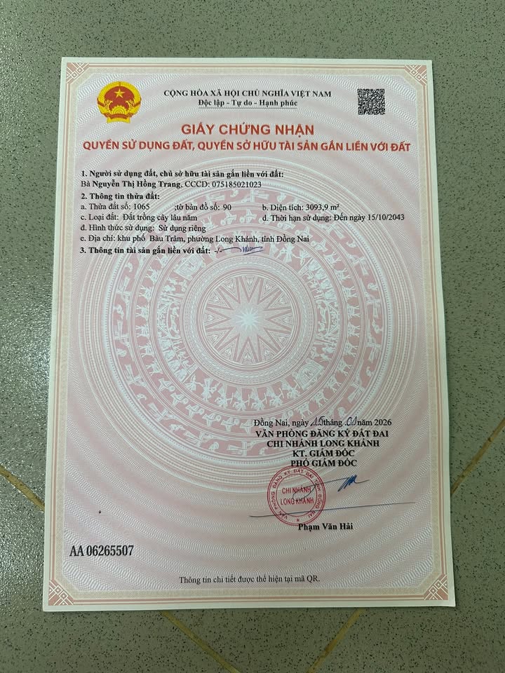 Đất Chính Chủ Long Khánh 360m² - Sổ Đỏ Riêng, Giá 25 Tỷ