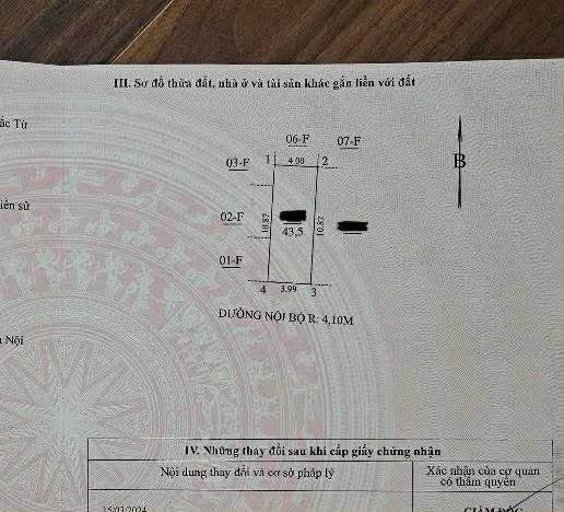 Đất nền 44m² Bắc Từ Liêm - Sổ vuông, ô tô tránh, 8.x tỷ