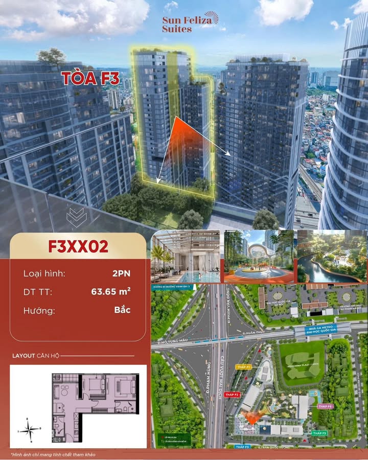 Chung cư F3 Thụy Phương 63m² - Tầng trung view nội khu, giá từ 10.4 tỷ