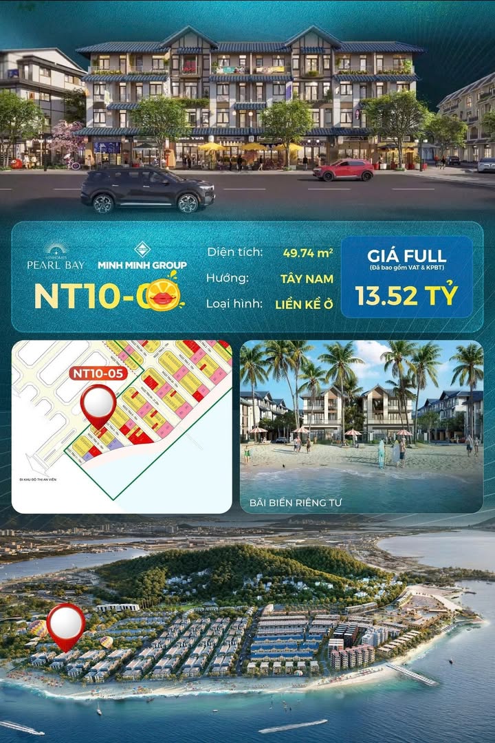 Nhà liền kề Vinhomes Pearl Bay Nha Trang 49m² - Vị trí đắc địa!