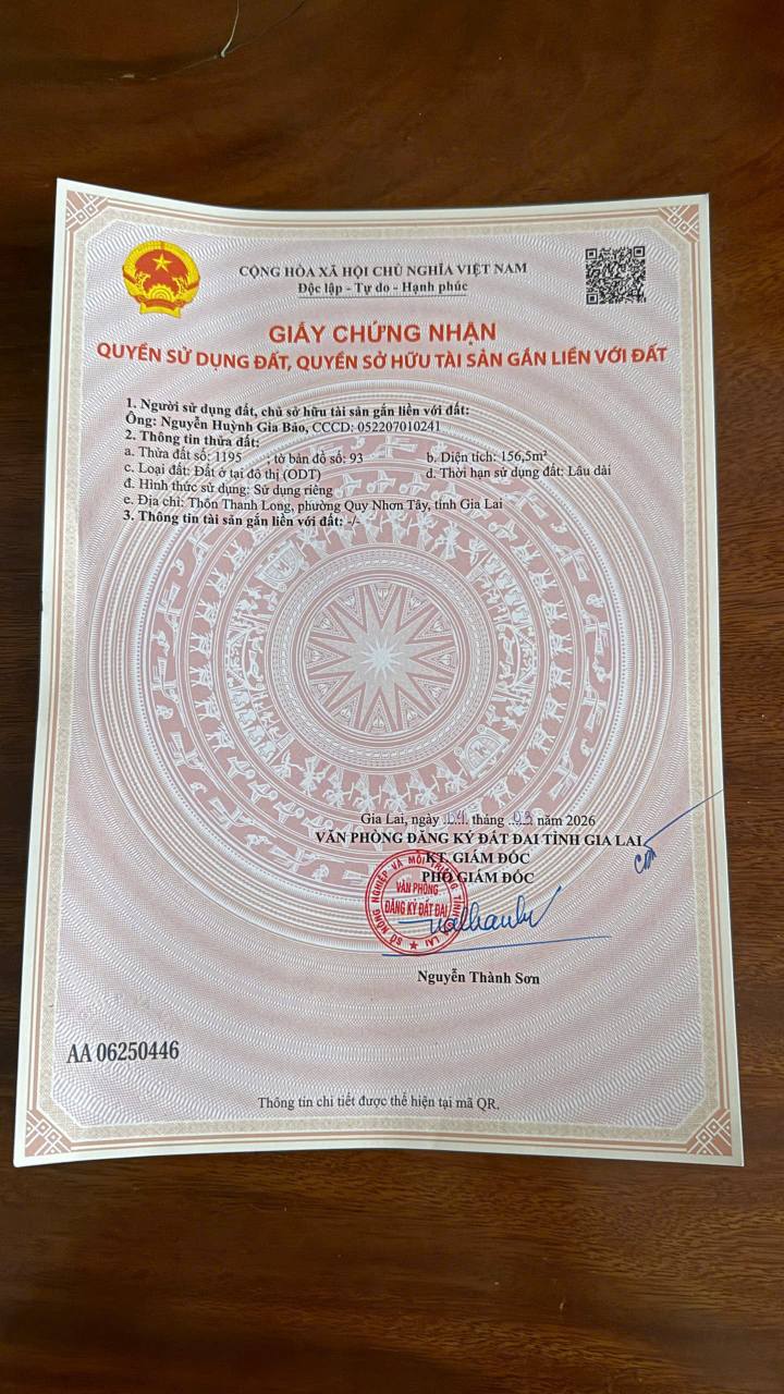 Đất nền Quy Nhơn 156.5m² 700 triệu - Đất thổ cư 100%