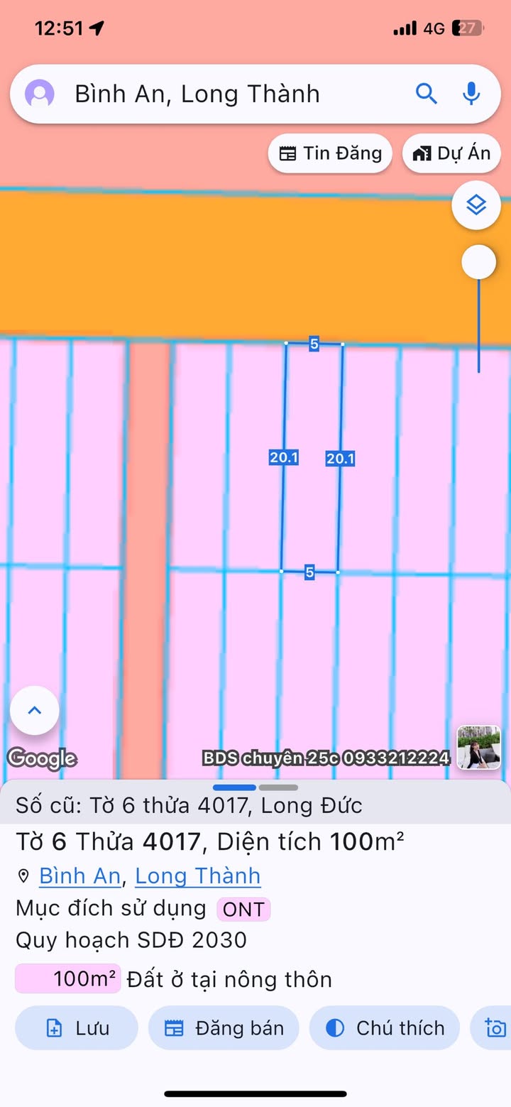 Đất nền Long Đức, Long Thành 100m² - Sổ đỏ chính chủ, tiềm năng tăng giá!