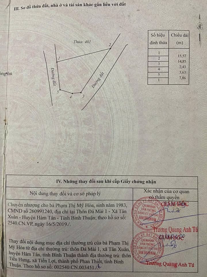 Đất Hàm Kiệm 100m² - Sổ Hồng Sẵn Sàng, Giá 2.6 Tỷ, Gần QL1A