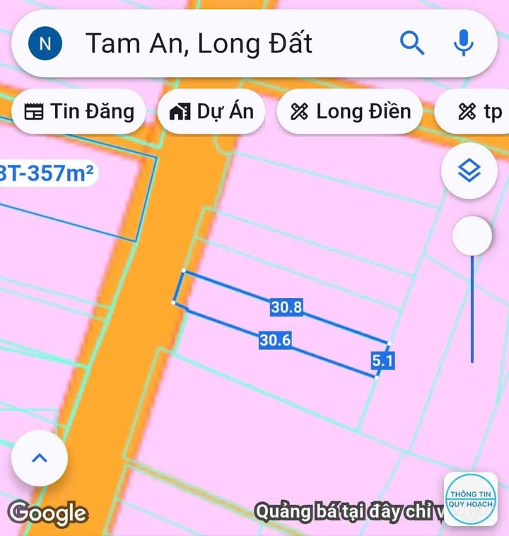 Đất Mặt Tiền 157m² Đường Nhựa Tam Phước - Kinh Doanh Sầm Uất
