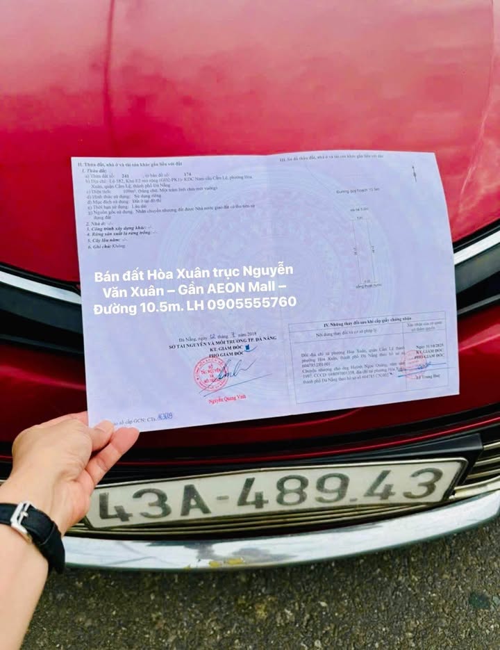 Đất nền Hòa Xuân Đà Nẵng 100m² - Tiềm năng tăng giá vượt trội!