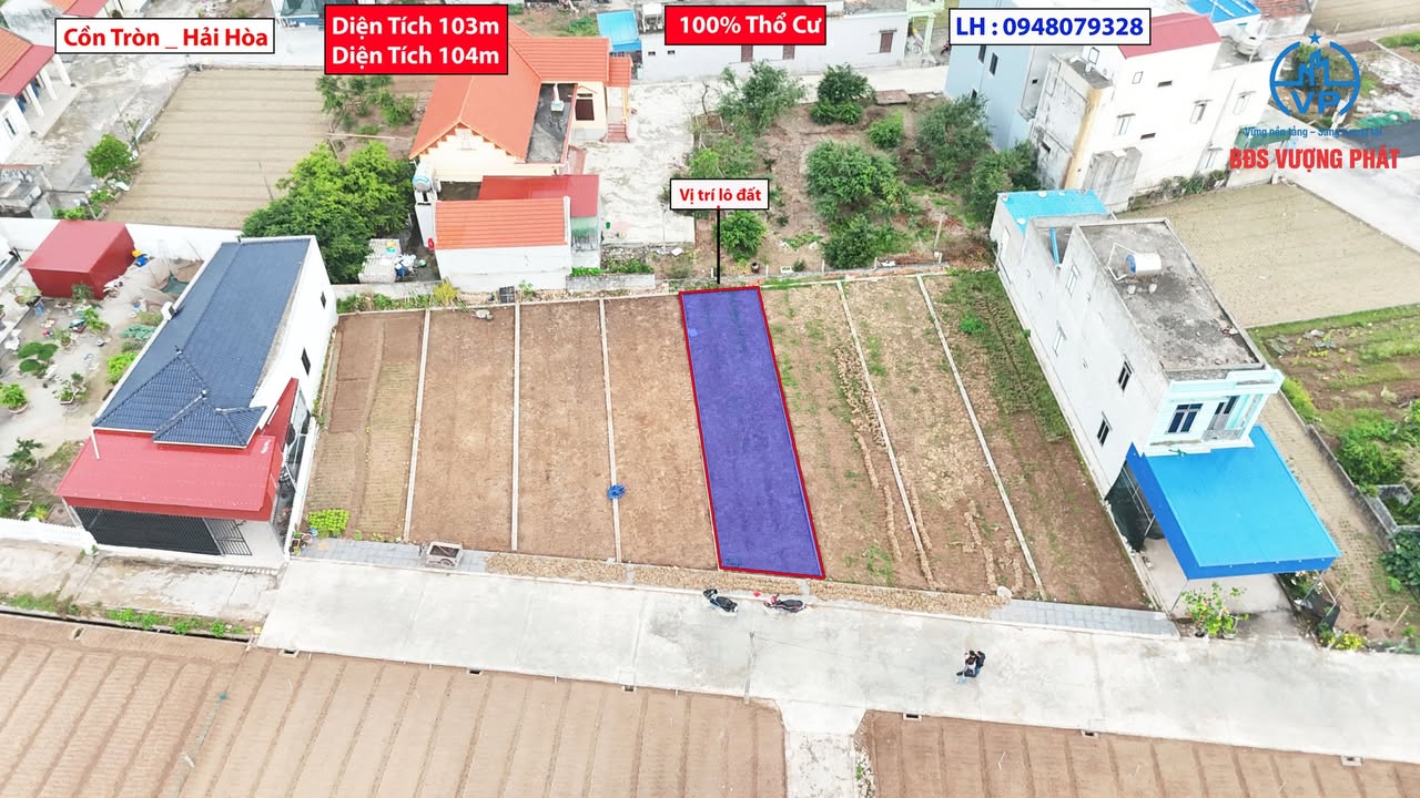 Đất nền Hải Hậu, Nam Định 103m² - Tiềm năng tăng giá vượt trội!