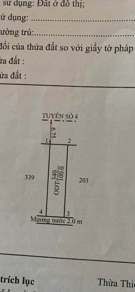 Đất Nền 100m² Đường Số 4, Huế - Giá 3.9 Tỷ, Sổ Hồng Sẵn Sàng