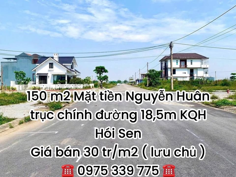Đất nền mặt tiền Nguyễn Huân, Huế 150m² - Giá 4.5 tỷ, cạnh Aeon Mall