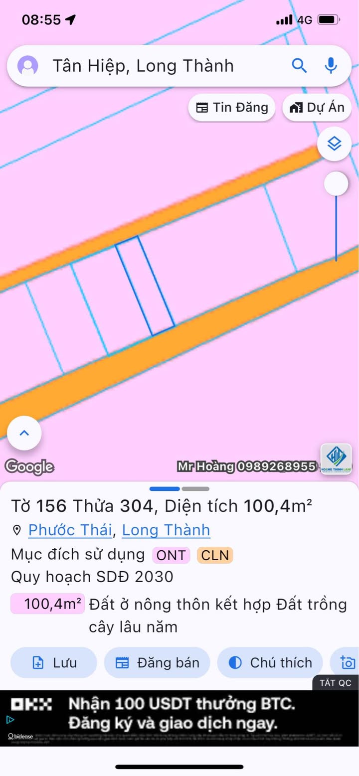 Đất Nền 2 Mặt Tiền Long Thành 100m² - Sổ Đỏ Sang Tên Ngay