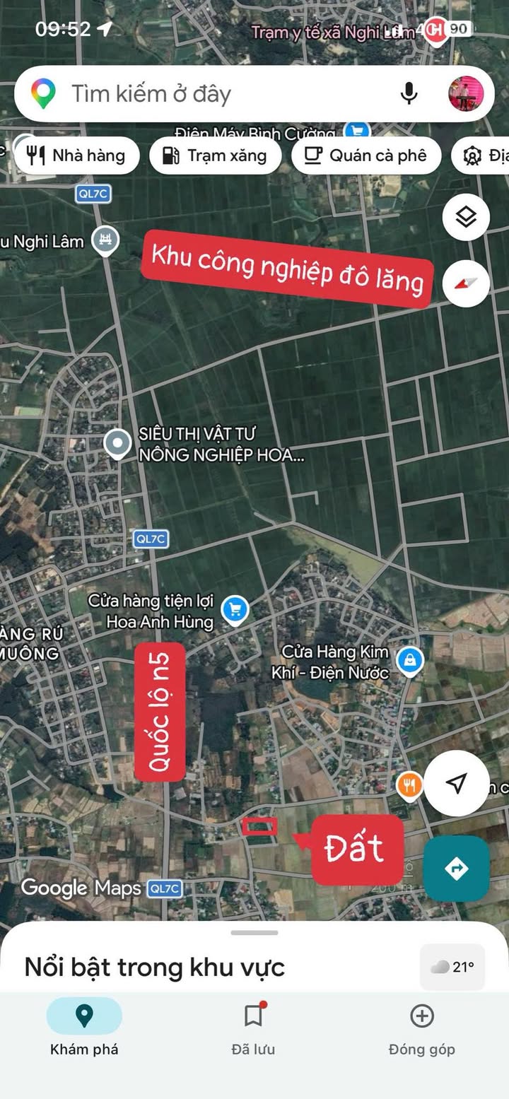 Đất Lô Góc Nghi Kiều, Nghi Lộc - 175m² - Sổ Đỏ - Gần KCN Đô Lăng