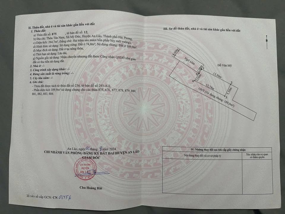 Đất nền 74.8m² Mỹ Đức, Hải Phòng - Giá 1-2 Tỷ, Sẵn Sàng Đầu Tư