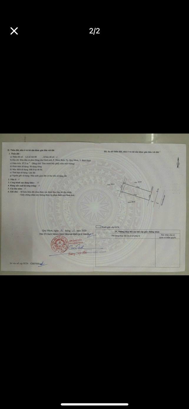 Đất Nền Khu Ecohome Quy Nhơn 87.5m² - Sổ Sẵn, Hướng Đông Nam