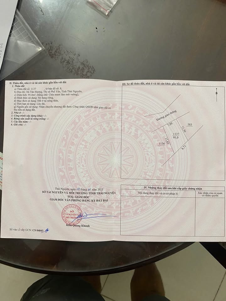 Đất nền 100m² Phổ Yên, Thái Nguyên - Tiềm năng tăng giá vượt trội!