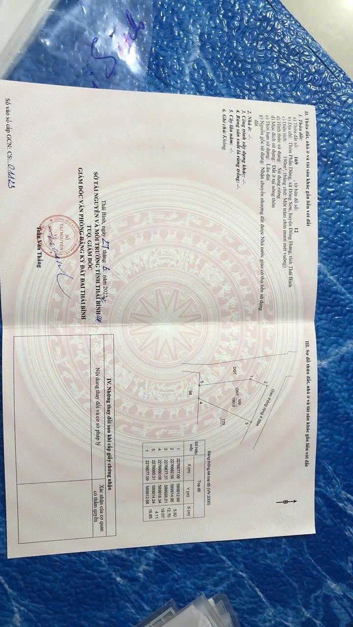 Đất nền Đông Sơn, Đông Hưng 190m² - Tiềm năng tăng giá vượt trội!