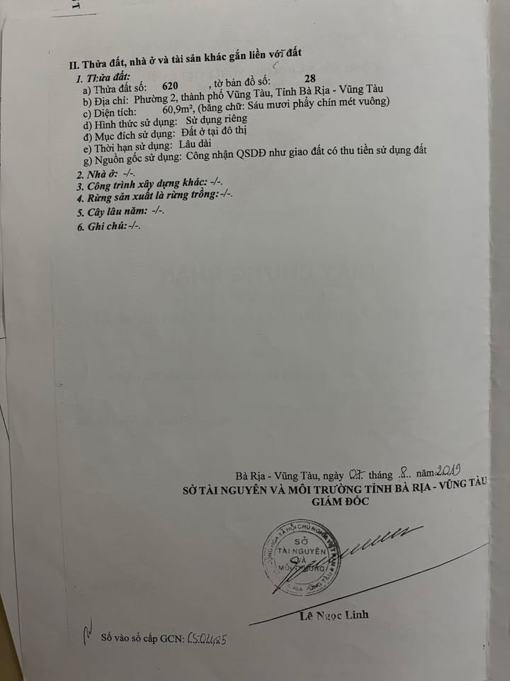 Nhà cấp 4 hẻm Nguyễn Công Trứ Vũng Tàu 60.9m² - Sổ hồng sẵn!