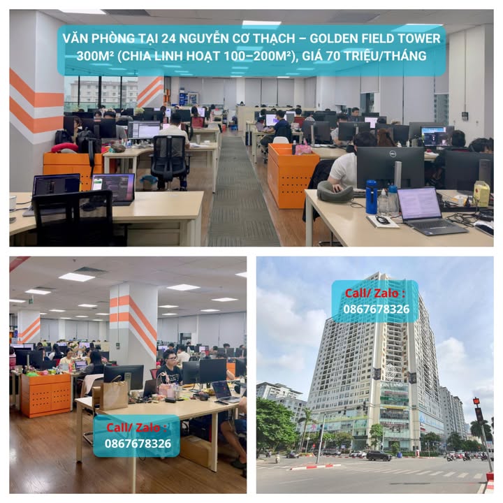 Văn Phòng Full Nội Thất Golden Field Tower - 300m² Kinh Doanh Đắc Lợi