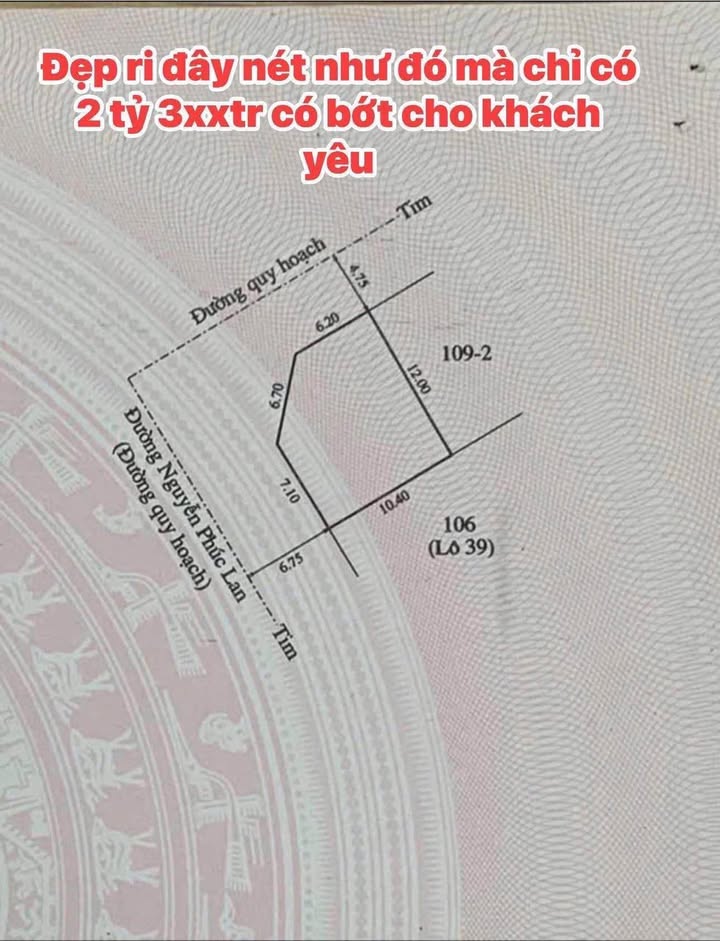 Đất nền KQH Kim Long, Huế 113m² giá 2.3 tỷ - Tiềm năng tăng giá vượt trội!