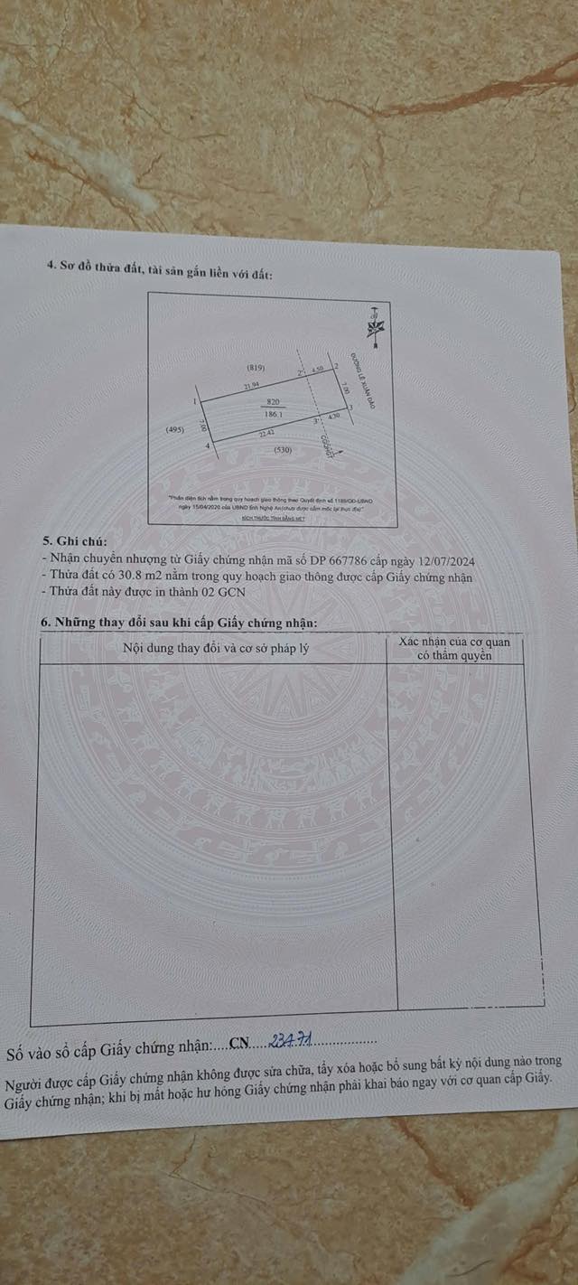 Đất nền mặt đường Lê Xuân Đào, TP Vinh 186m² - Sổ đỏ sẵn sàng giao dịch