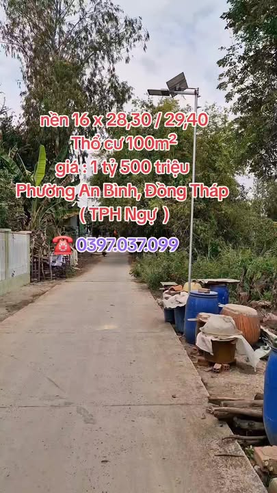 Đất nền đường Kháng Chiến, Hồng Ngự 462m² - Sổ đỏ chính chủ!