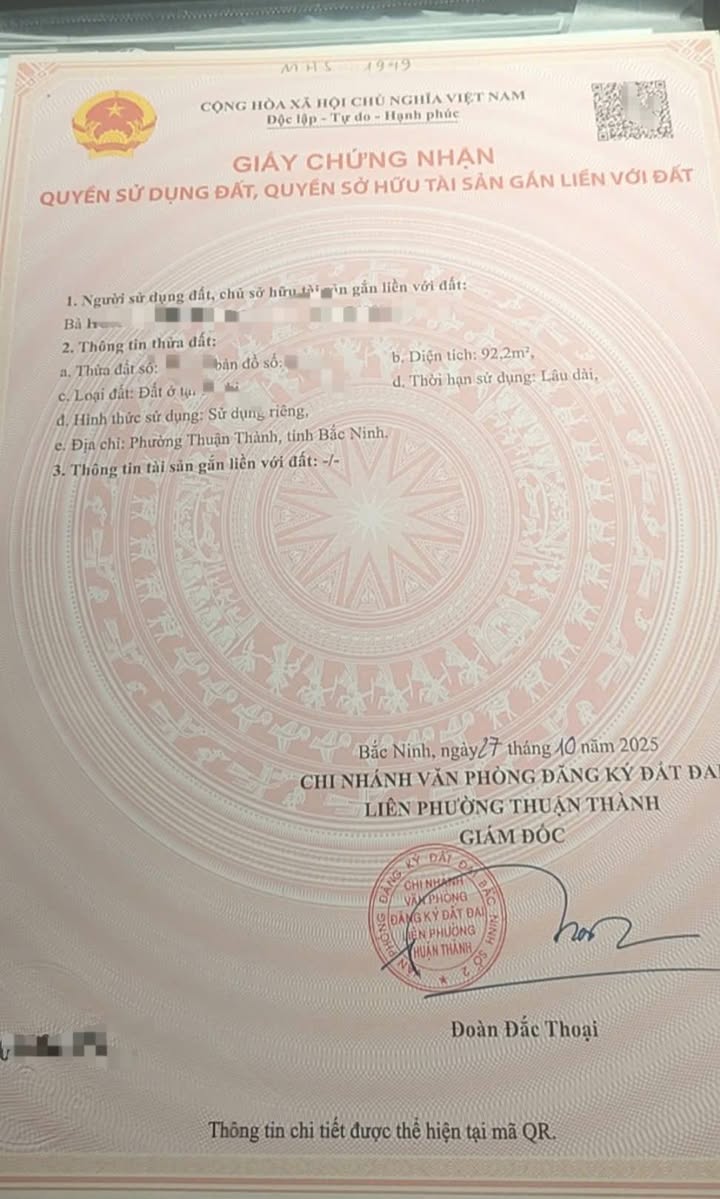 Đất Nền Tam Á, Bắc Ninh 92m² - Ngõ Thông, Giá Tốt