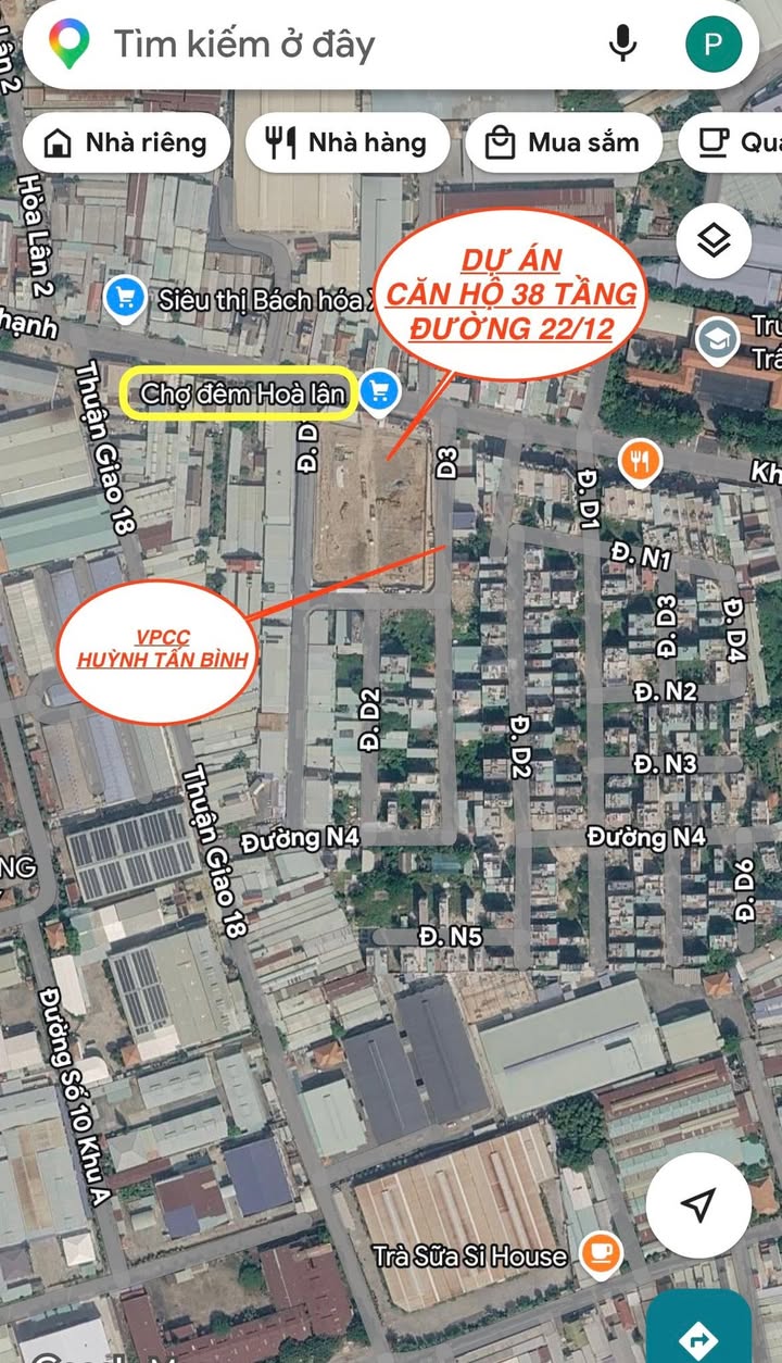 Đất Nền Kinh Doanh Mặt Tiền Đường 22/12, Thuận An - Sổ Hồng Riêng