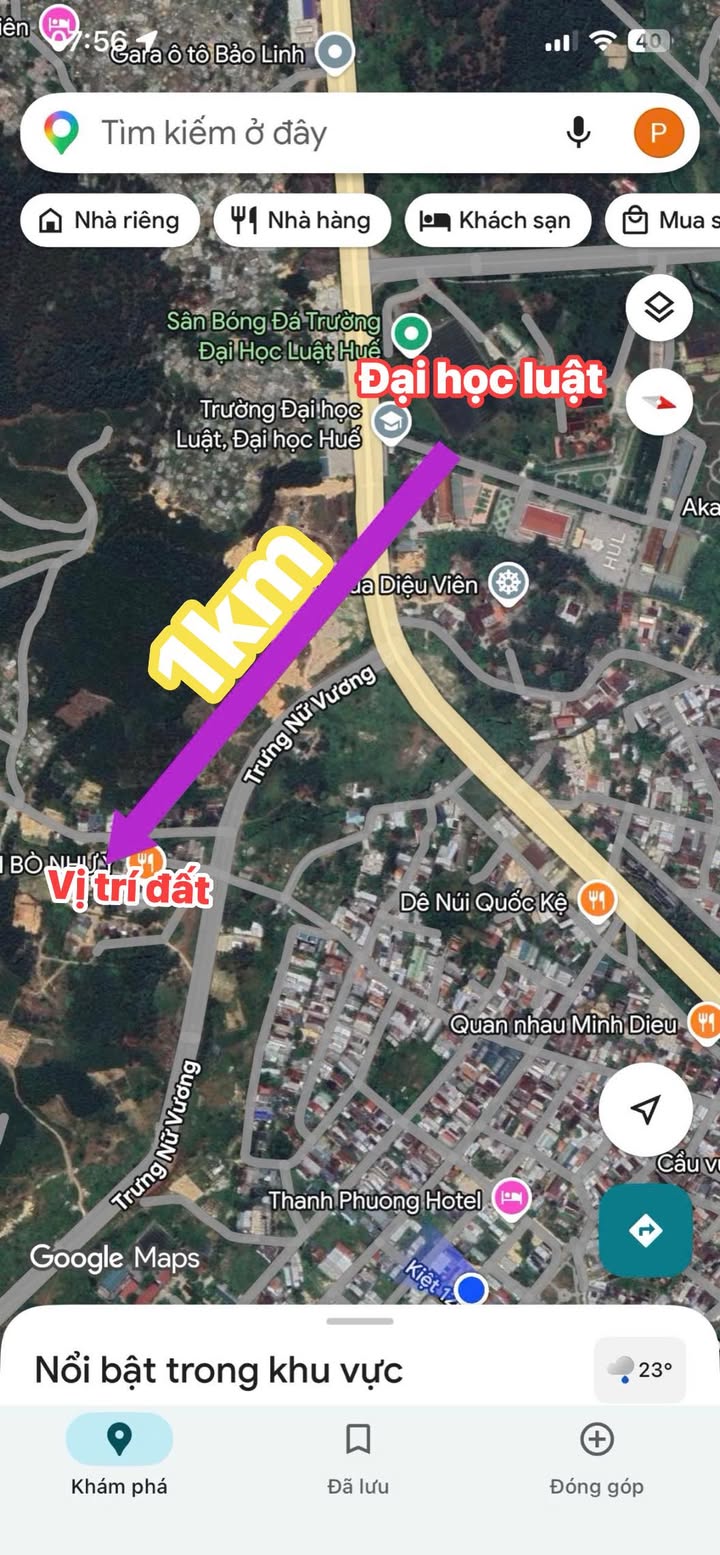 Đất nền Kiệt Phùng Lưu 500m² Vỹ Dạ Huế - Xây dựng tự do!