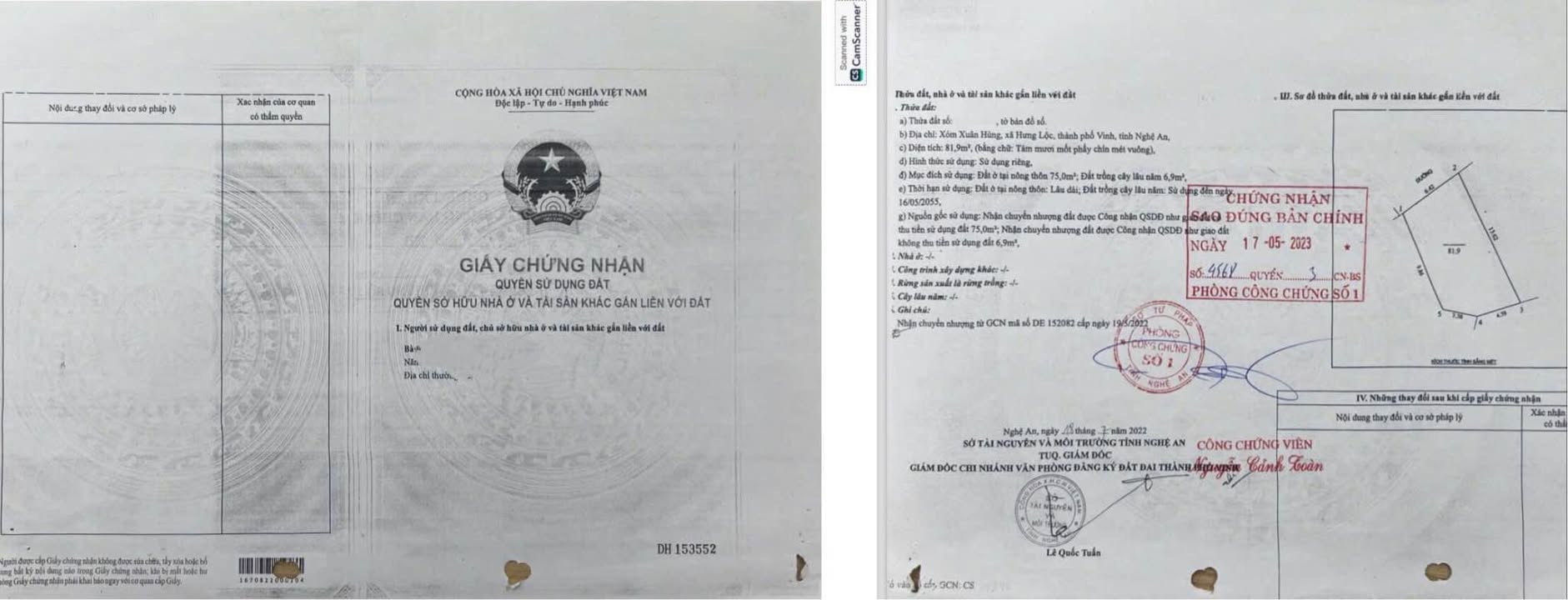 Đất nền Xóm Xuân Hùng Hưng Lộc 81.9m² giá 2.32 tỷ - Sổ đỏ chính chủ!