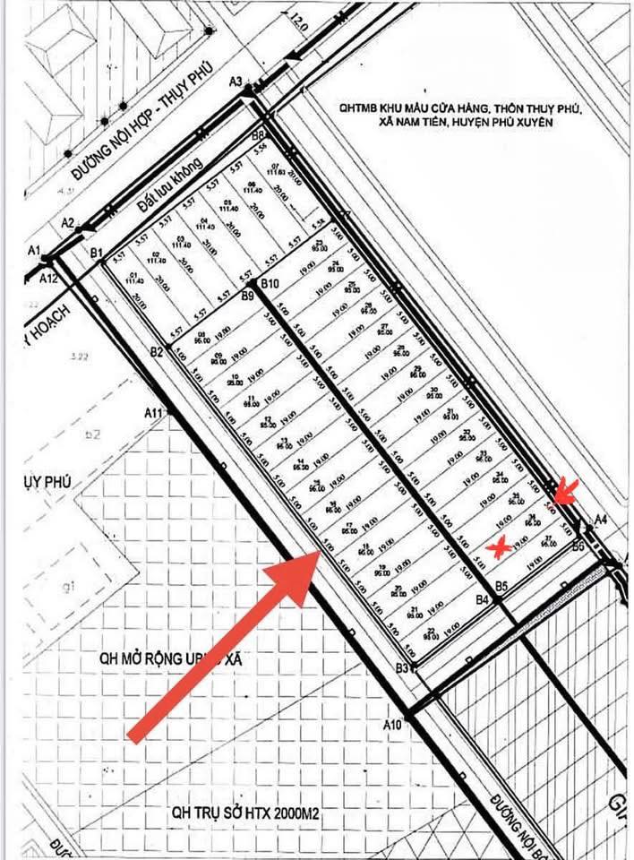 Đất nền Thụy Phú, Nam Tiến 95m² - Sổ đỏ chính chủ, đường 8m ô tô