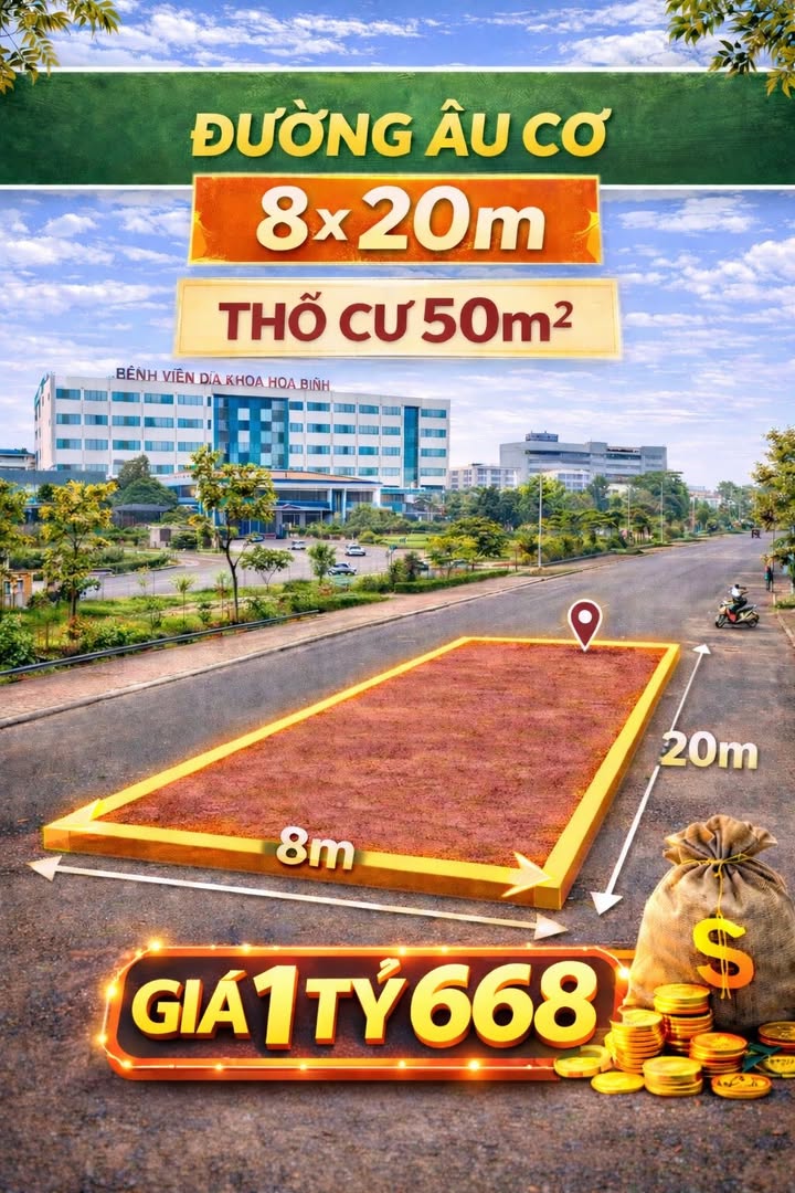 Mặt Tiền Âu Cơ Lăk Đắk Lắk 160m² - Vừa Ở Vừa Kinh Doanh