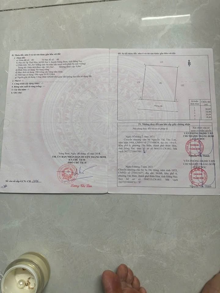 Bán Gấp Đất 360m² Phường Hố Nai, Biên Hòa - Giá 1 Tỷ Chính Chủ