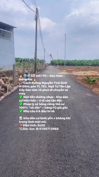 Đất Nền Sổ Hồng Riêng Bàu Hàm 100m² - Giá F0 Chỉ Từ 5xx Triệu