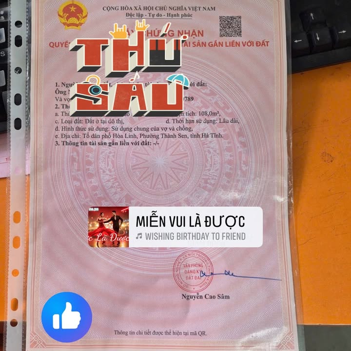 Đất Nền Mặt Tiền Vũ Quang, TP Hà Tĩnh - 108m² - Giá Tốt Nhất