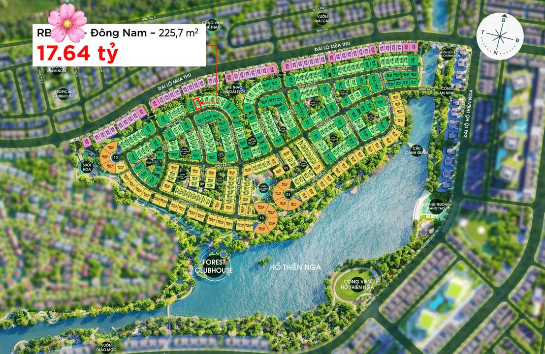 Biệt thự Song Lập Rừng Bách Ecopark - 225.7m² - 17.6 Tỷ - View Rừng Nguyên Sinh